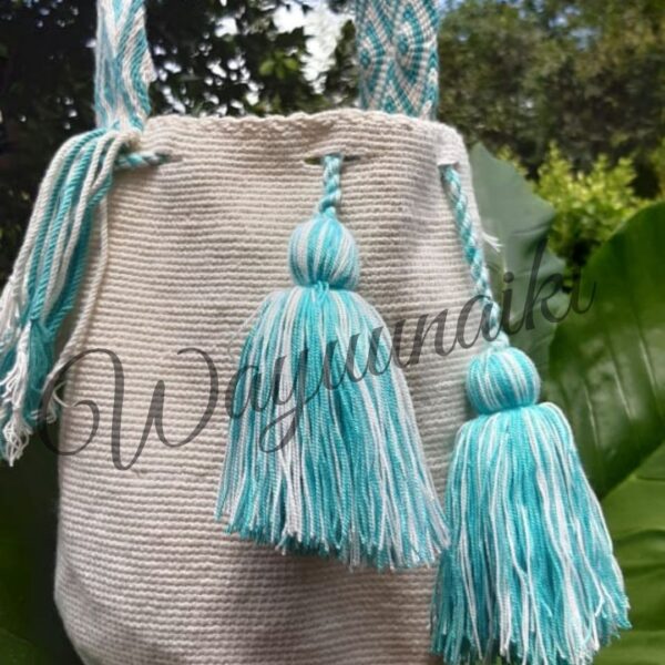 Mochila Wayuú Unicolor - Imagen 6