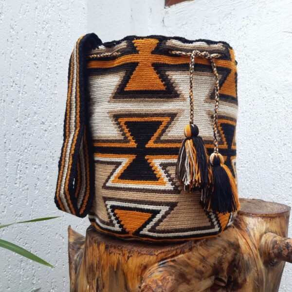 Mochila Wayúu Bicolor - Imagen 2