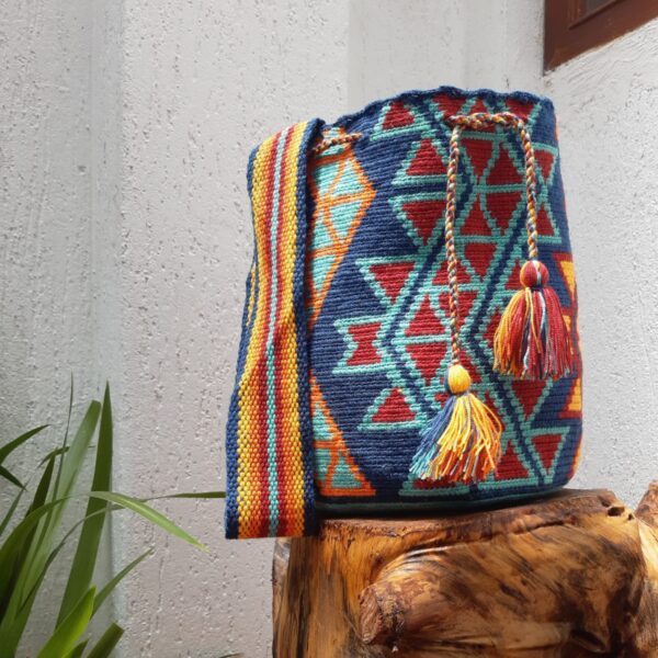 Mochila Wayúu Bicolor - Imagen 3